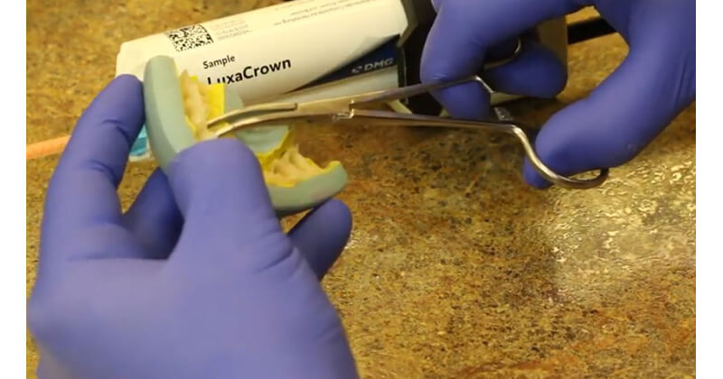 Dr. Rowe using LuxaCrown - DMG Dental Product