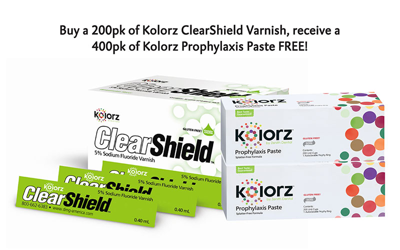 Kolorz ClearShield and Prophy Paste Offer - DMG